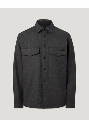 Belstaff Men's Castle Overshirt Lambswool Charcoal Size 2xl