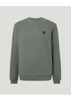 Belstaff Men's Sweatshirt Cotton Fleece Atlantic Grey Size 2xl