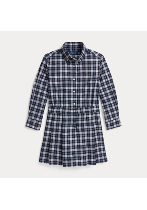 Plaid Cotton Oxford Shirtdress