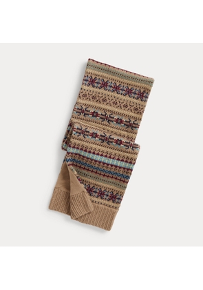 Fair Isle Cotton-Blend Scarf
