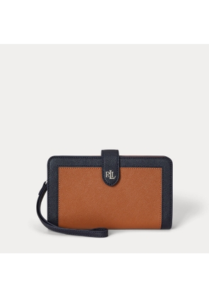 Crosshatch Leather Tech Wristlet