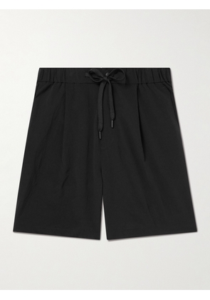 SNOW PEAK - Wide-Leg Shell Drawstring Shorts - Men - Black - S