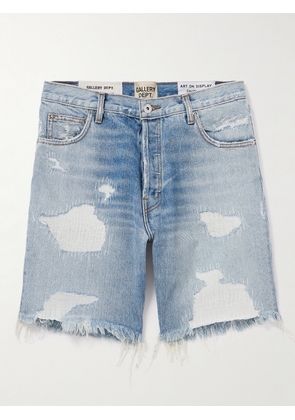 Gallery Dept. - Indiana Slim-Fit Straight-Leg Distressed Denim Shorts - Men - Blue - UK/US 30