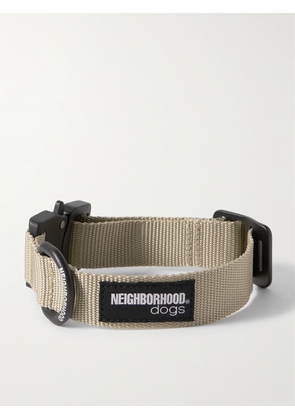 Neighborhood - Logo-Print Webbing Dog Collar - Men - Neutrals - M