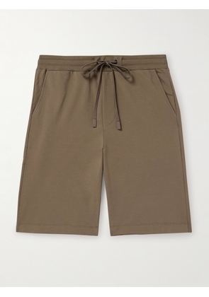 HANRO - Natural Living Straight-Leg Stretch-Cotton Jersey Drawstring Shorts - Men - Neutrals - S