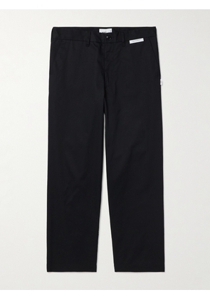 WTAPS - Straight-Leg Cotton-Blend Twill Trousers - Men - Black - S