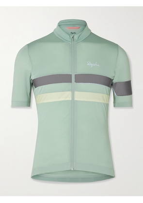 RAPHA - Brevet Logo-Print Mesh-Panelled Recycled Cycling Jersey - Men - Blue - S