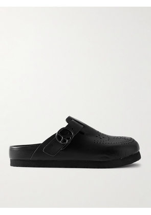 Needles - Perforated Leather Clogs - Men - Black - US 7