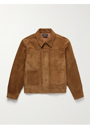 Cherry Los Angeles - Suede Trucker Jacket - Men - Brown - S