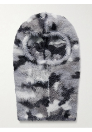Acne Studios - Kairossa Brushed Camouflage Jacquard-Knit Balaclava - Men - Gray