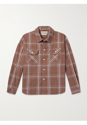 Remi Relief - Checked Cotton-Twill Shirt - Men - Brown - S