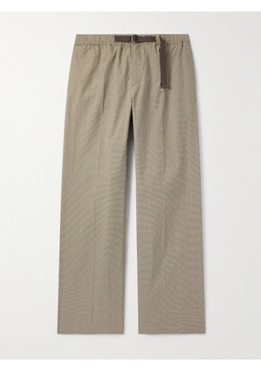 Our Legacy - Wander Wide-Leg Belted Prince of Wales Cotton-Blend CORDURA® Trousers - Men - Neutrals - IT 44