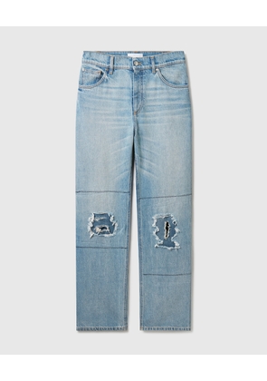Stella McCartney - Distressed Patch Straight Jeans, , Size: 27