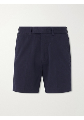TOM FORD - Straight-Leg Cotton-Blend Twill Shorts - Men - Blue - UK/US 30