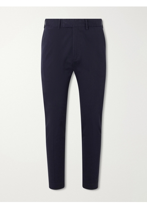 TOM FORD - Tapered Cotton-Blend Twill Trousers - Men - Blue - UK/US 30