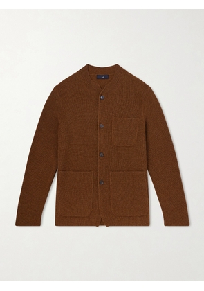 Dunhill - Ribbed Camel Wool, Wool and Cashmere-Blend Cardigan - Men - Brown - S