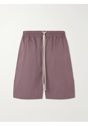Rick Owens - Boxer Straight-Leg Stretch-Cotton Canvas Drawstring Shorts - Men - Purple - IT 48