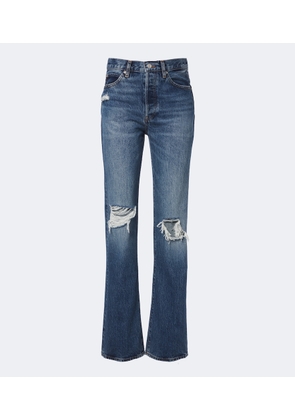 Frame The Vertical distressed straight jeans