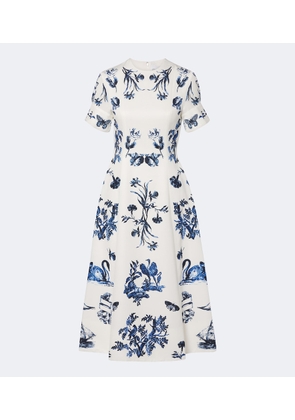 Erdem Floral cotton-blend faille midi dress