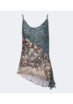 Dries Van Noten Printed asymmetric top