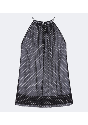Nili Lotan Nikki halterneck polka-dot silk top
