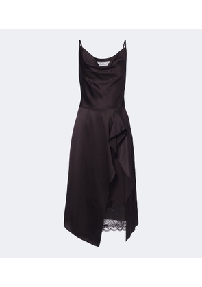 Acne Studios Lace-trimmed satin slip dress