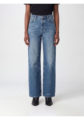 A. P.C. High-Waisted Wide Leg Jeans in Cotton Denim with Five Pockets