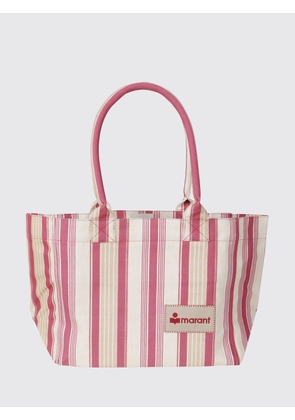 ISABEL MARANT Bicolor Striped Cotton Canvas Shoulder Bag