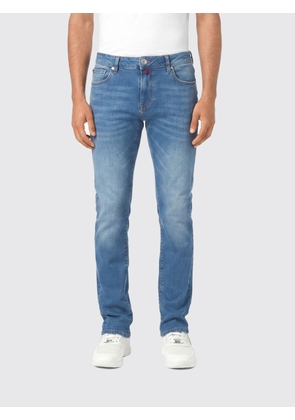 BILLIONAIRE Regular Fit Straight Leg Stretch-Denim Jeans with Embroidered Logo