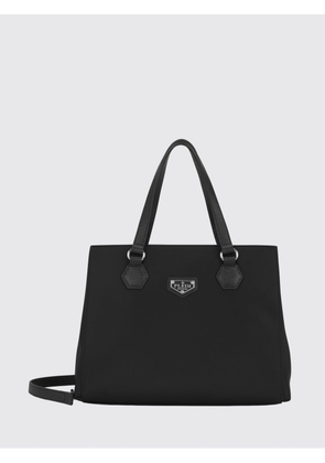 PHILIPP PLEIN Nylon Handbag with Double Handle and Removable Shoulder Strap