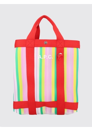 A. P.C. Multicolour Striped Handbag with Removable Internal Pouch