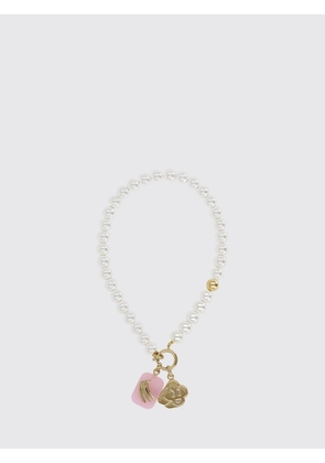 CASABLANCA Freshwater Pearl Choker Necklace with Gold-Plated Charms