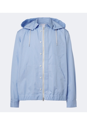 Sacai Striped cotton-blend jacket