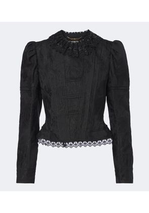 Chloe Wool and silk-blend jacquard lace jacket