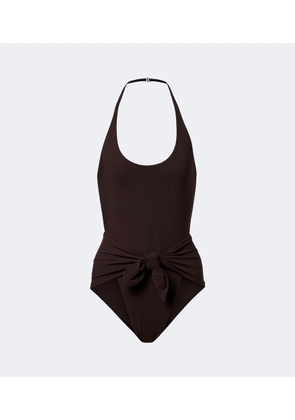 Alaia Draped halterneck swimsuit