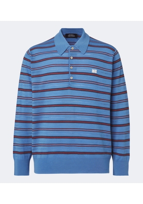 Wales Bonner Beam striped wool polo sweater