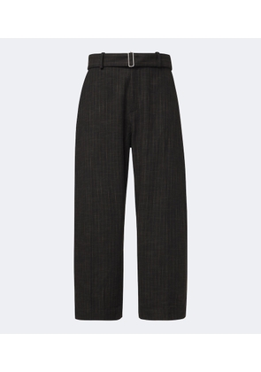 Studio Nicholson Checked cotton and wool-blend wide-leg pants