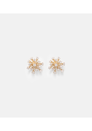 Sydney Evan Burst Small 14kt gold earrings with diamonds