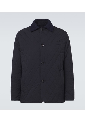 Agnona Quilted wool-trimmed jacket