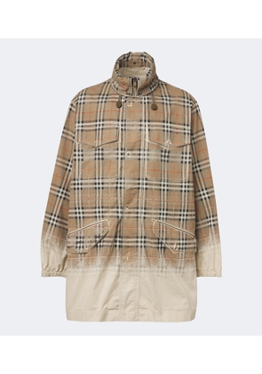Burberry Burberry Check cotton gabardine parka