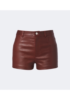 Stouls Roxie mid-rise leather shorts