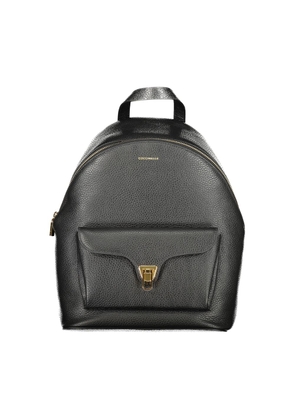 Coccinelle Black Leather Women Backpack