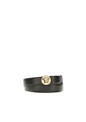 Versace Black Calf Leather Bos Taurus Regular Belt - 100 cm / 40 Inches