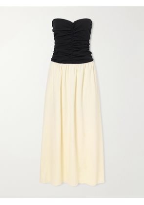 Faithfull - Sant Roc Gathered-detail Cotton-blend Cloqué Midi Dress - Unknown - x small,small,medium,large,x large,xx large