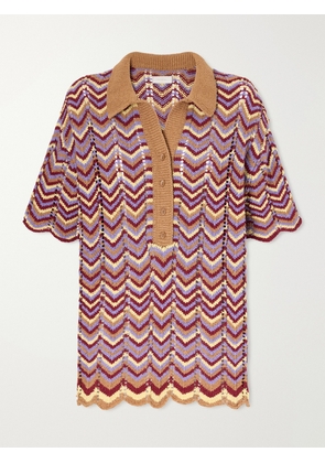 Faithfull - Luis Striped Cotton-blend Knitted Polo - Unknown - x small,small,medium,large,x large,xx large