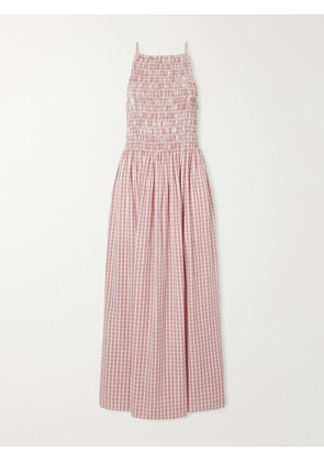 Faithfull - Laia Checked Cotton Maxi Dress - Red - x small,small,medium,large,x large,xx large