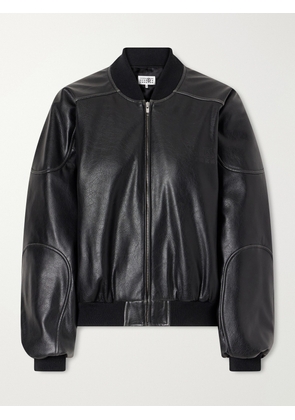 MM6 Maison Margiela - Leather-effect Jacket - Black - IT38,IT40,IT42,IT44,IT46