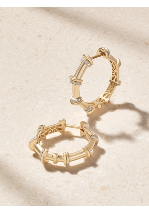 L’Atelier Nawbar - Milky 18-karat Gold Diamond Hoop Earrings - One size