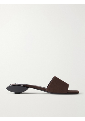 Alaïa - Ellipse 30 Suede Slides - Brown - IT36,IT37,IT38,IT39,IT40,IT41,IT42