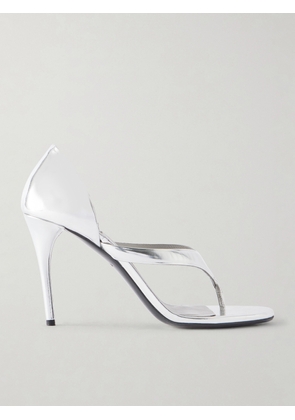 Alaïa - Infradito 90 Leather Sandals - Silver - IT36,IT37,IT38,IT39,IT40,IT41
